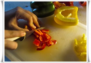 Cortando Pimientos